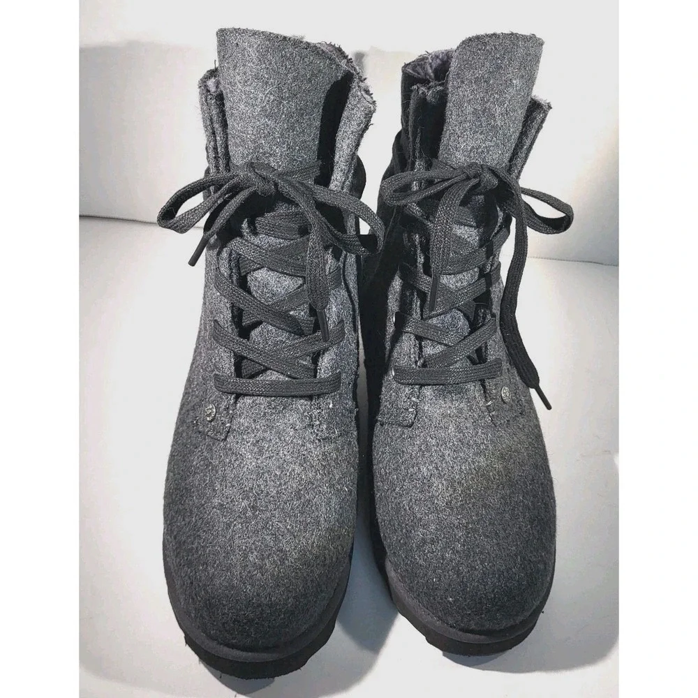 Bearpaw Krista Women's High-top Ankle Boots 9 Lined Charcoal Gray Wool [620]‎